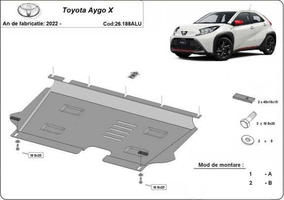 Aluminium  Unterfahrschutz Toyota Aygo X 