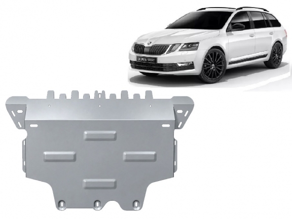 Aluminium Unterfahrschutz für Motor und Getriebe für Skoda Octavia 3 