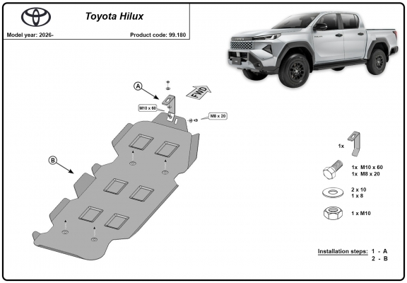Stahschutz für Treibstofftank der Marke  Toyota Hilux