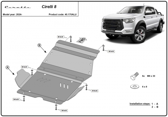 Aluminium Unterfahrschutz für Motor der Marke Cirelli 8