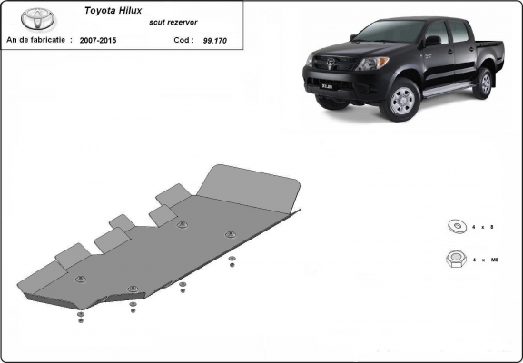 Stahschutz für Treibstofftank der Marke  Toyota Hilux
