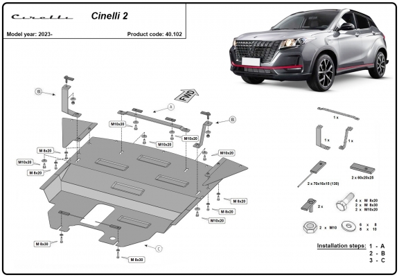 Unterfahrschutz für Motor der Marke Cirelli 2