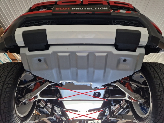 Aluminium Getriebe Schutz für  Ford Ranger Raptor