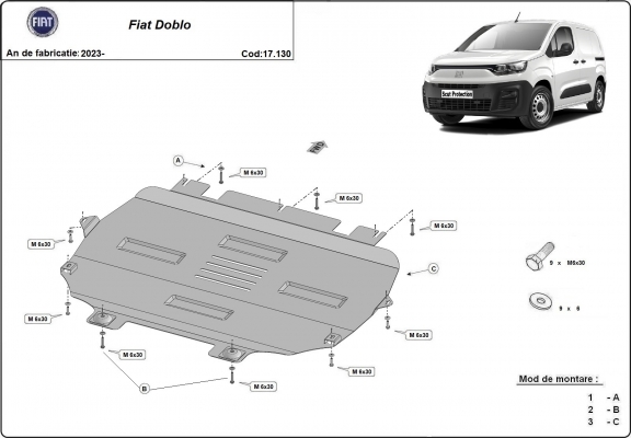 Unterfahrschutz für Motor der Marke Fiat Doblo