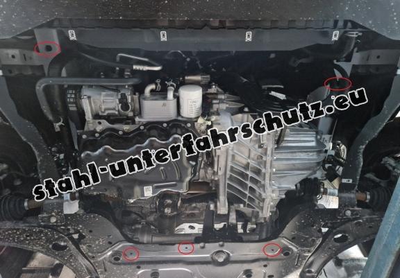 Unterfahrschutz aus verzinktem Stahl für Motor der Marke Volkswagen Transporter T7