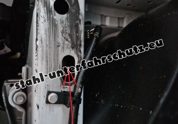 Unterfahrschutz aus verzinktem Stahl für Motor der Marke Volkswagen Transporter T7