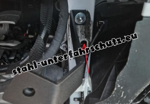 Unterfahrschutz aus verzinktem Stahl für Motor der Marke Volkswagen Transporter T7