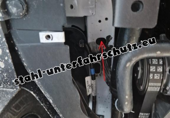 Unterfahrschutz aus verzinktem Stahl für Motor der Marke Volkswagen Transporter T7