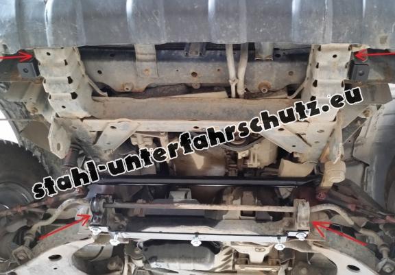 Unterfahrschutz für Motor und  kühler aus Stahl für Nissan Navara D22