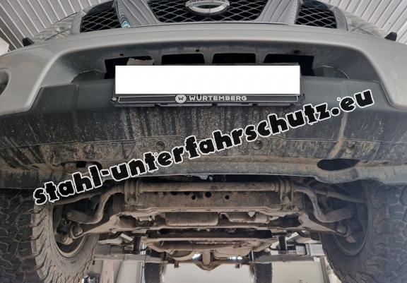 Unterer Aluminium-Kühlerschutz für den Nissan Navara D40