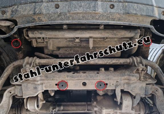 Unterer Aluminium-Kühlerschutz für den Nissan Navara D40