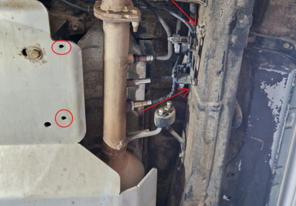 Stahlschutz für DPF Sensoren der Marke Toyota Hilux