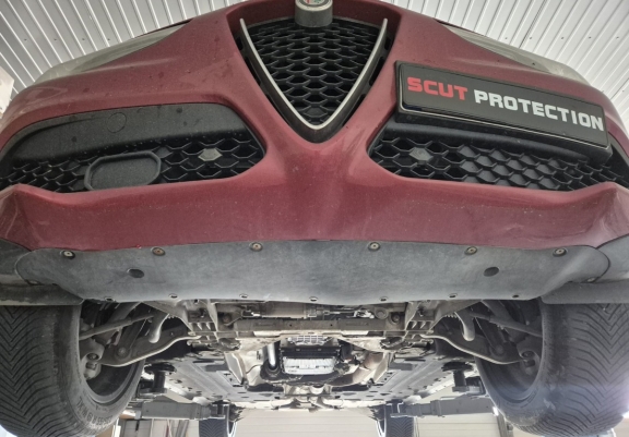 Aluminium Unterfahrschutz für Motor und Getriebe für den Alfa Romeo Stelvio