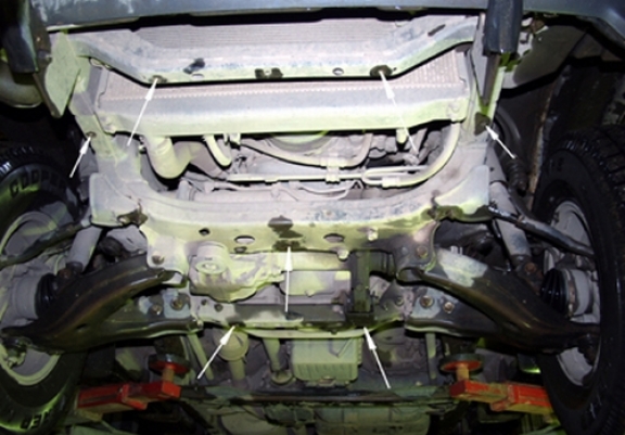 Unterfahrschutz für Motor der Marke Toyota Land Cruiser J100