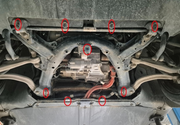 Unterfahrschutz fur Vorderes Elektromotor für Tesla Model 3 AWD