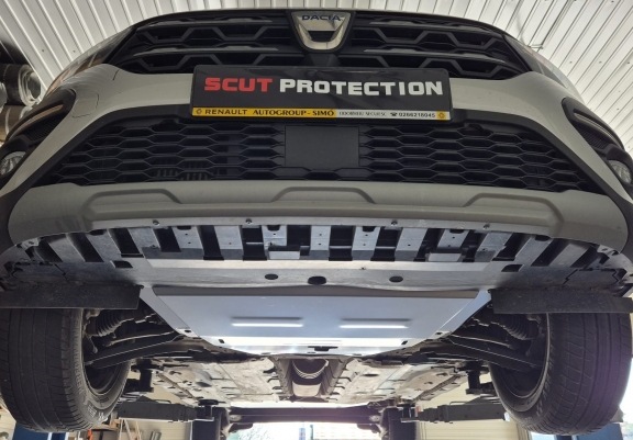 Aluminium Unterfahrschutz für Motor und Getriebe für den Dacia Sandero