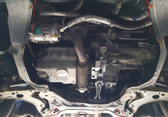 Aluminium Unterfahrschutz für Motor und Getriebe für den Volkswagen Bora