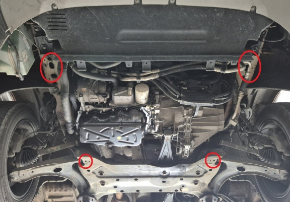 Aluminium Unterfahrschutz für Motor der Marke Ford Transit FWD