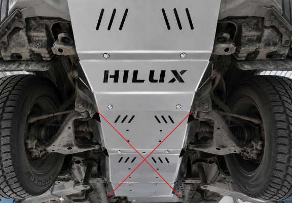 Kühlerschutz für unten aus Aluminium für Toyota Hilux Revo