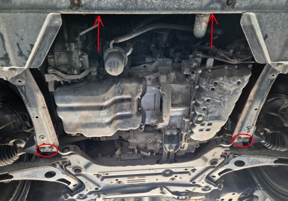 Aluminium Unterfahrschutz für Motor der Marke Mitsubishi Outlander