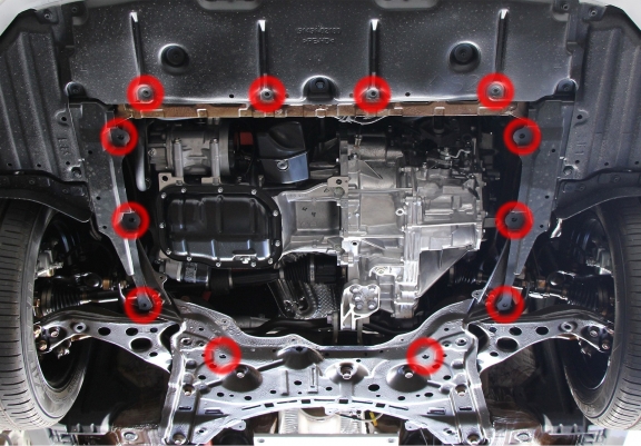 Aluminium Unterfahrschutz für Motor der Marke Toyota Corolla